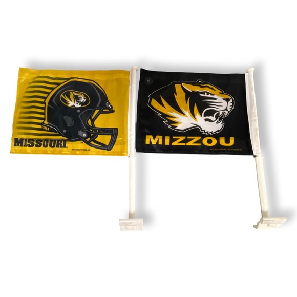 MIZZOU Tiger Football NCAA Tailgate Car-Two Sided Flags (Set of 2) - Picture 3 of 11